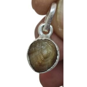 Machmani Silver Locket 8 Carat 100% Natural & Certified Mach mani stone | Machh mani stone | Natural Brown Color